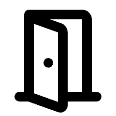 Door Open Icon from Rounded Line - Streamline Material Set