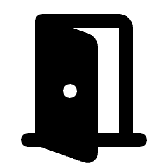 Door Open Fill Icon from Rounded Fill - Material Pro Set