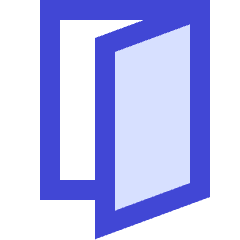 Door Open House Entrance Access Icon from Sharp Duo Set