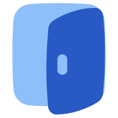 Door Open House Entrance Access Icon from Plump Flat Set