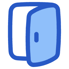 Door Open House Entrance Access Icon from Plump Duo Set