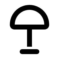 Floor Lamp Alt Icon from Rounded Line - Streamline Material Set