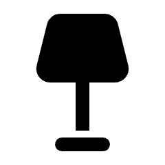 Floor Lamp Fill Icon from Rounded Fill - Material Pro Set