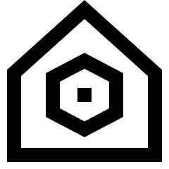 Home Setting Bolt Nut Icon from Sharp Line Set