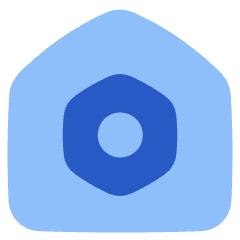 Home Setting Bolt Nut Icon from Plump Flat Set