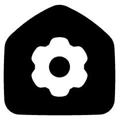 Home Setting Gear Icon from Plump Solid Set