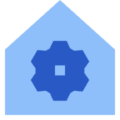 Home Setting Gear Icon from Sharp Flat Set