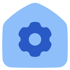 Home Setting Gear Icon from Plump Flat Set
