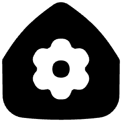 Home Setting Gear Icon from Flex Solid Set