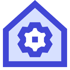 Home Setting Gear Icon from Sharp Duo Set
