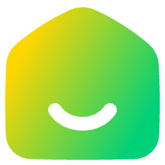 Home Smile Icon from Plump Gradient Set