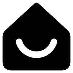 Home Smile Icon from Core Solid Set