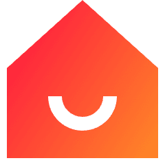 Home Smile Icon from Sharp Gradient Set
