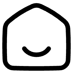 Home Smile Icon from Plump Line Set