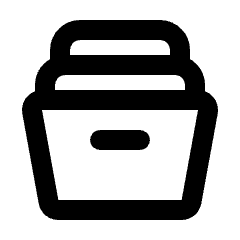 Home Storage Icon from Rounded Line - Streamline Material Set