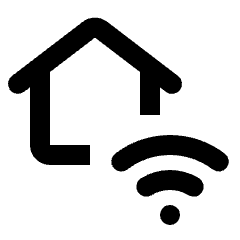 Home Wifi Icon from Rounded Line - Streamline Material Set