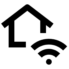 Home Wifi Icon from Outlined Line - Streamline Material Set