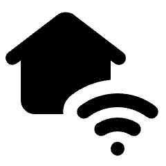 Home Wifi Fill Icon from Rounded Fill - Streamline Material Set