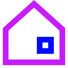 Home Window Icon from Sharp Neon Set