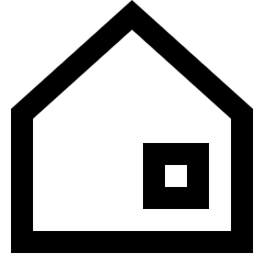 Home Window Icon from Sharp Line Set