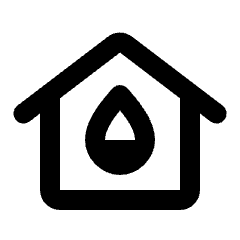 Humidity Indoor Icon from Rounded Line - Streamline Material Set