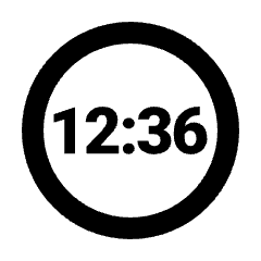 Nest Clock Farsight Digital Icon from Sharp Line - Material Pro Set