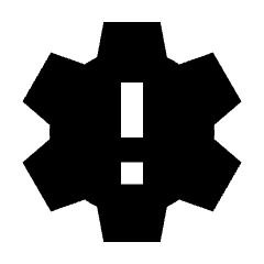 Settings Alert Fill Icon from Sharp Fill - Streamline Material Set