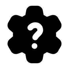Settings Help Fill Icon from Rounded Fill - Streamline Material Set