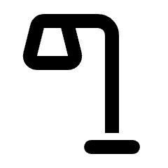 Table Lamp Icon from Rounded Line - Material Pro Set