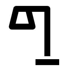 Table Lamp Icon from Outlined Line - Streamline Material Set