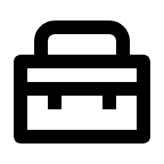 Tool Box Icon from Outlined Line - Streamline Material Set