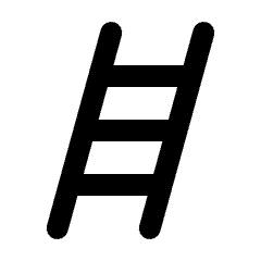 Tools Ladder Icon from Rounded Line - Material Pro Set