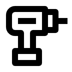 Tools Power Drill Icon from Outlined Line - Streamline Material Set