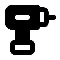 Tools Power Drill Fill Icon from Rounded Fill - Streamline Material Set