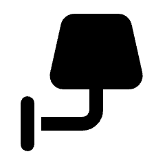 Wall Lamp Fill Icon from Rounded Fill - Material Pro Set