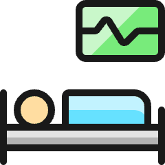 Hospital Bedroom Graph Icon from Ultimate Colors Set