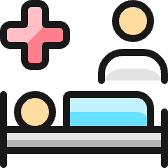 Hospital Bedroom Nurse Icon from Ultimate Colors Set