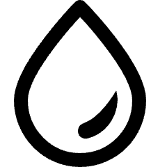Clean line icon of a blood drop with a curved inner mark. Used for medical apps, blood types, and donation services.