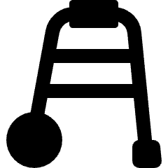 Medical Walker Icon from Nova Solid Set