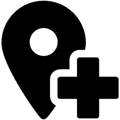 Hospital Cross Location Icon from Ultimate Bold Set