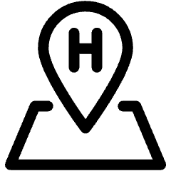 Hospital Location Map Icon from Ultimate Regular Set