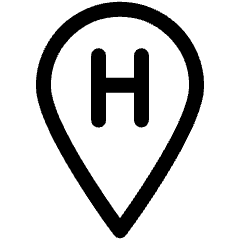 Hospital Pin Icon from Ultimate Regular Set