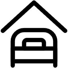 Accomodation Hotel Bed Icon from Ultimate Regular Set