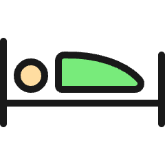 Hotel Bed Icon from Ultimate Colors Set