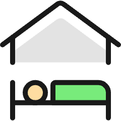 Hotel Bedroom Icon from Ultimate Colors Set