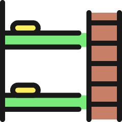 Hotel Bunk Bed 1 Icon from Ultimate Colors Set