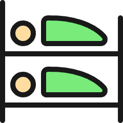 Hotel Bunk Bed Icon from Ultimate Colors Set