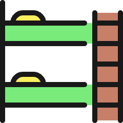 Hotel Bunk Bed 2 Icon from Ultimate Colors Set
