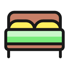 Hotel Double Bed 1 Icon from Ultimate Colors Set