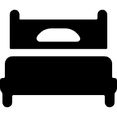 Hotel Single Bed 1 Icon from Ultimate Bold Set